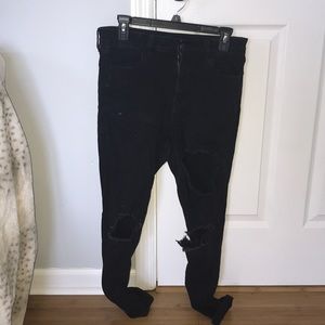 American Eagle black ripped jeans